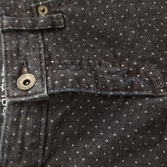 LANDS END Mid Rise Straight Leg Polka Dot Jeans - Picture 5 of 13